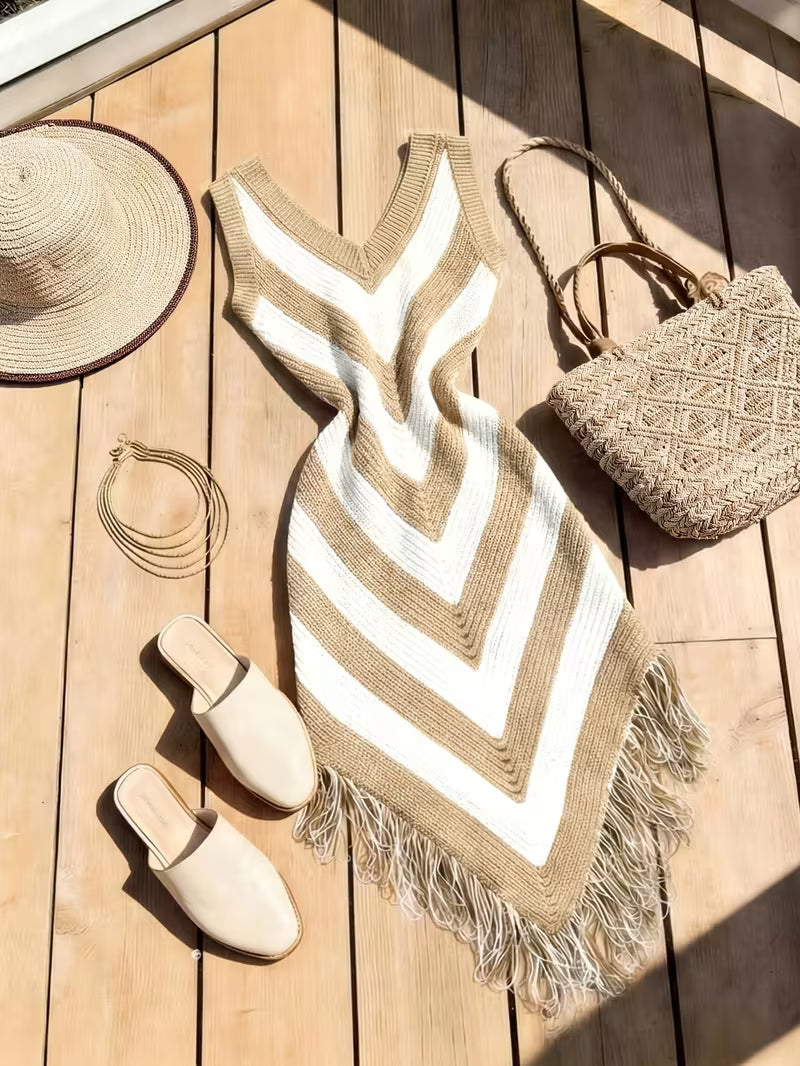 Foley - Robe De Plage Extensible À Franges