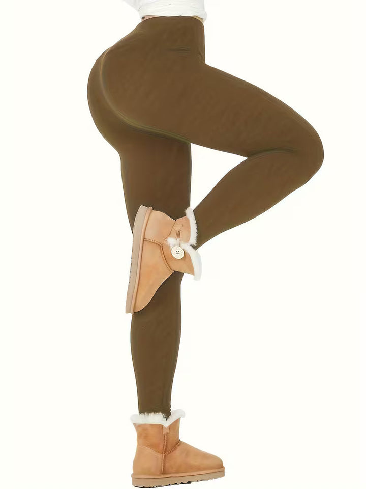 Linzay - Leggings Taille Haute Doublés De Polaire Thermique