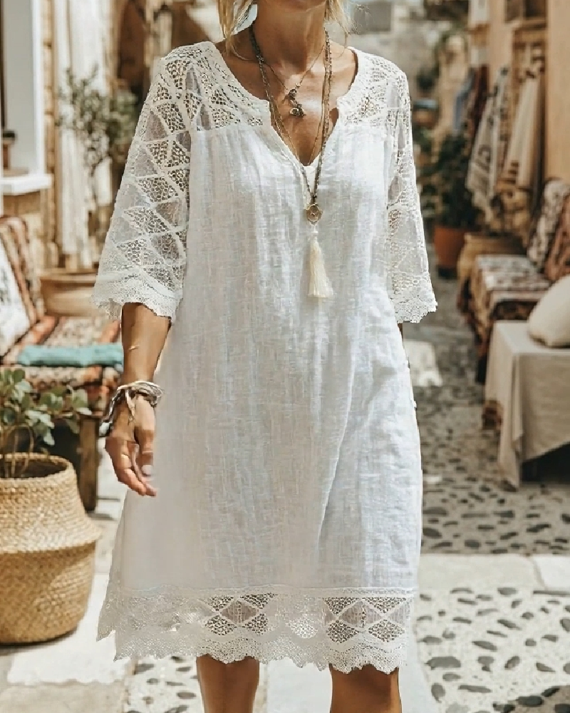Kilina - Robe En Dentelle à Col En V