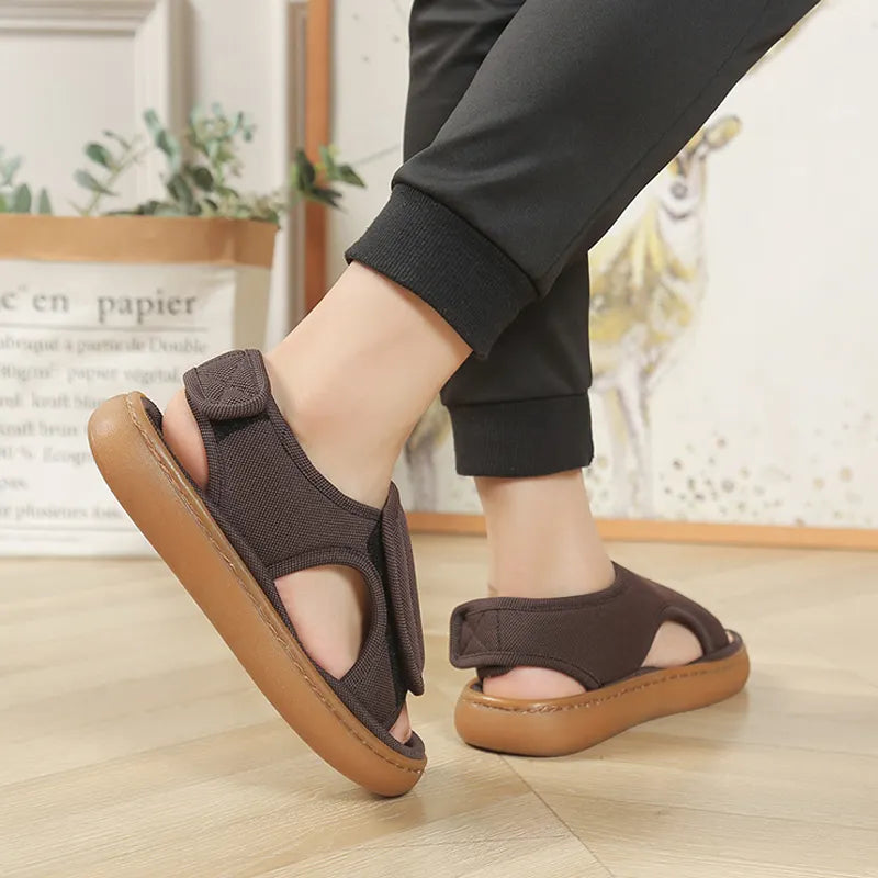 Karena - Sandales Réglables Antidérapantes à Fermeture Velcro