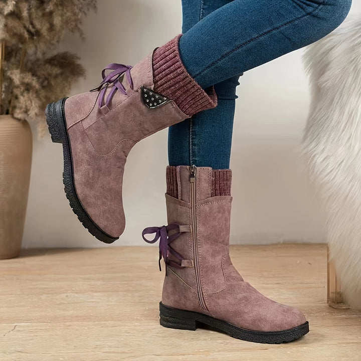 Willemjn - Bottines à Lacets Avec Revers Tricotés
