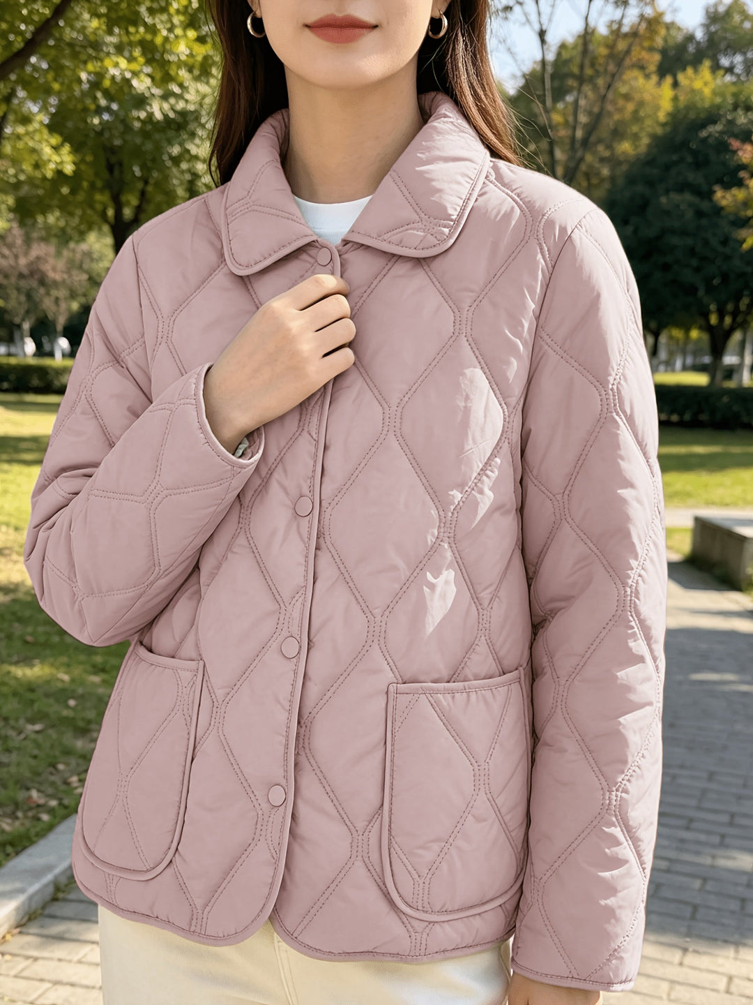 Laurelle - Veste Matelassée Ample Élégante Et Chic
