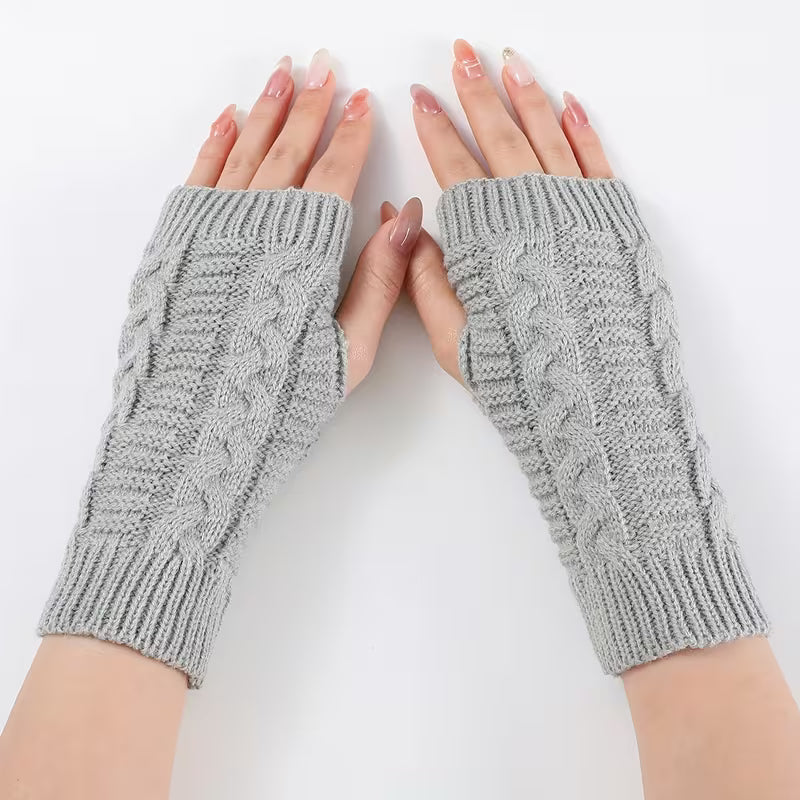 Knitoria - Gants Sans Doigts Unisexes en Tricot Acrylique