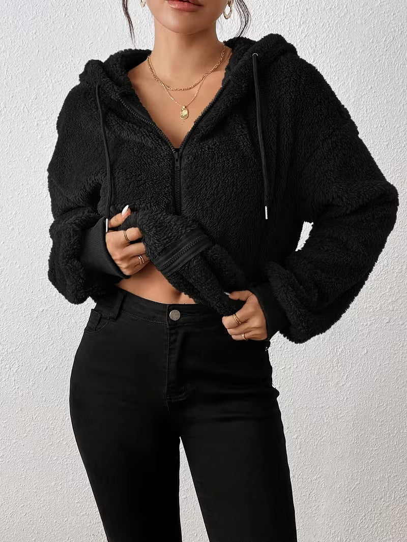 Keriana - Veste Décontractée À Capuche, Chaude Et Douillette