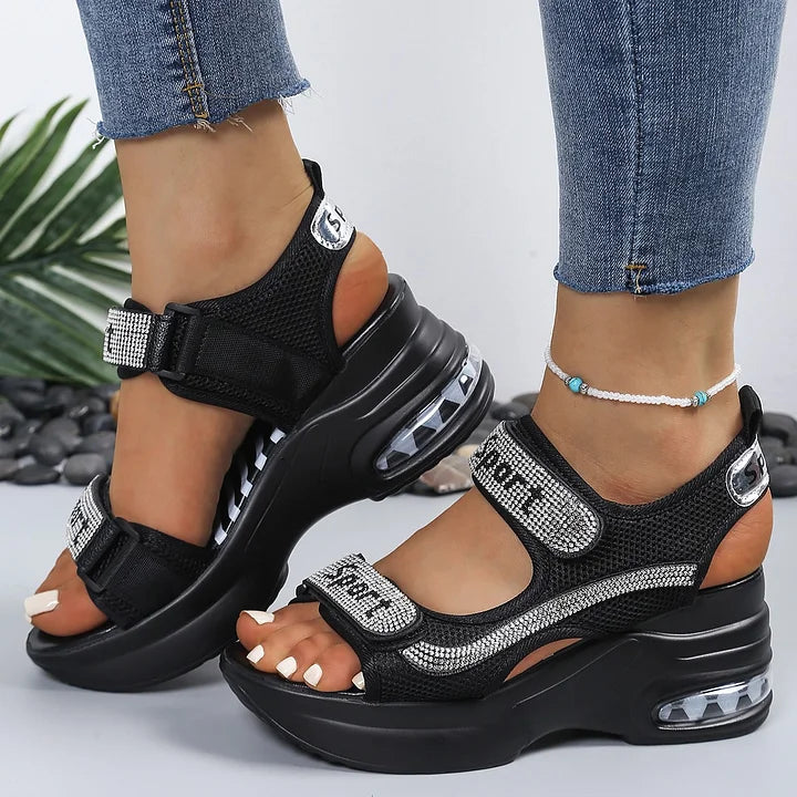 Terezie - Sandales Orthopédiques Tendance Ornées De Cristaux