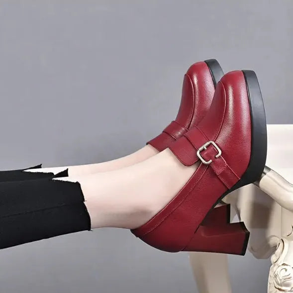 Sonnia - Chaussures À Talons en Cuir Polyvalentes