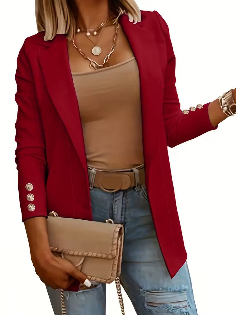 Nikia - Blazer À Manches Longues Et Boutons Décoratifs