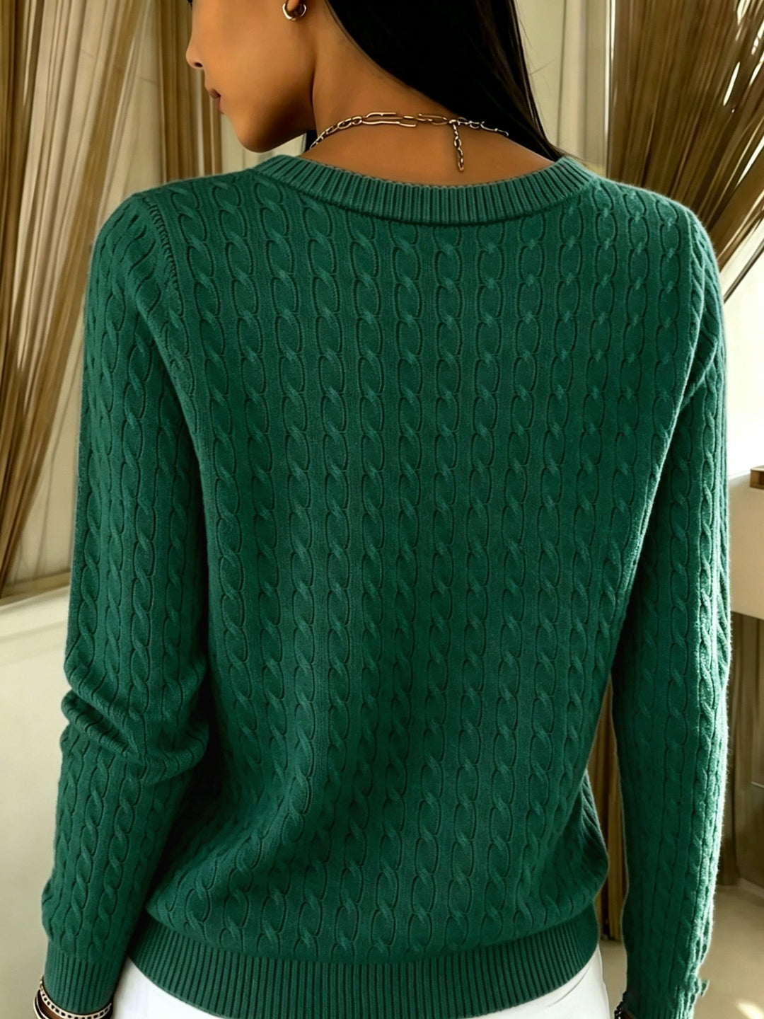 Kitija - Cardigan en Maille Torsadée Avec Boutons