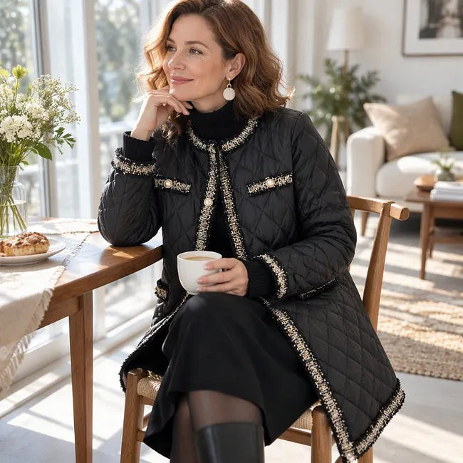 Caren - Veste Élégante À Col Rond