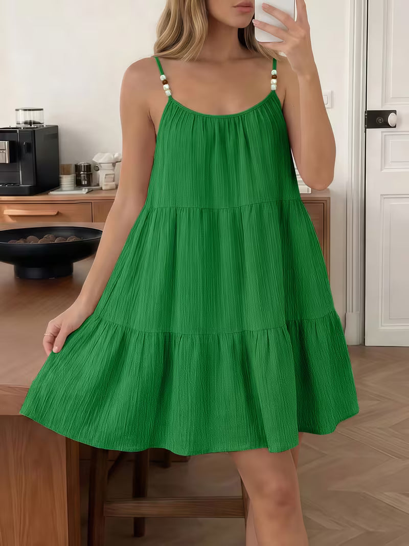 Masley - Mini Robe Ample à Bretelles Fines