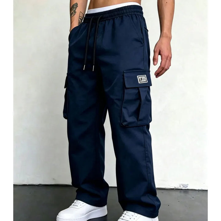 Nesham - Pantalon Cargo Avec Cordon de Serrage à la Taille et Poches