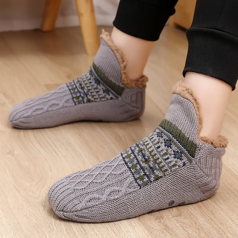 Nuvello - Chaussettes Confortables en Maille Douce À Rayures