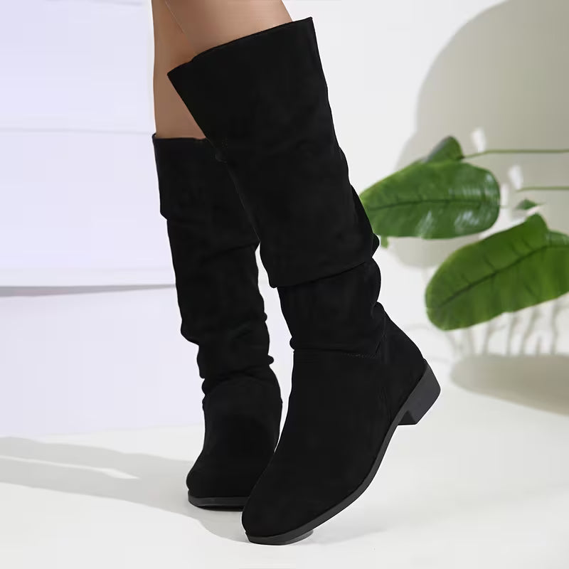 Joliza - Bottines Souples À Talon Bas, Arrivant À Mi-mollet