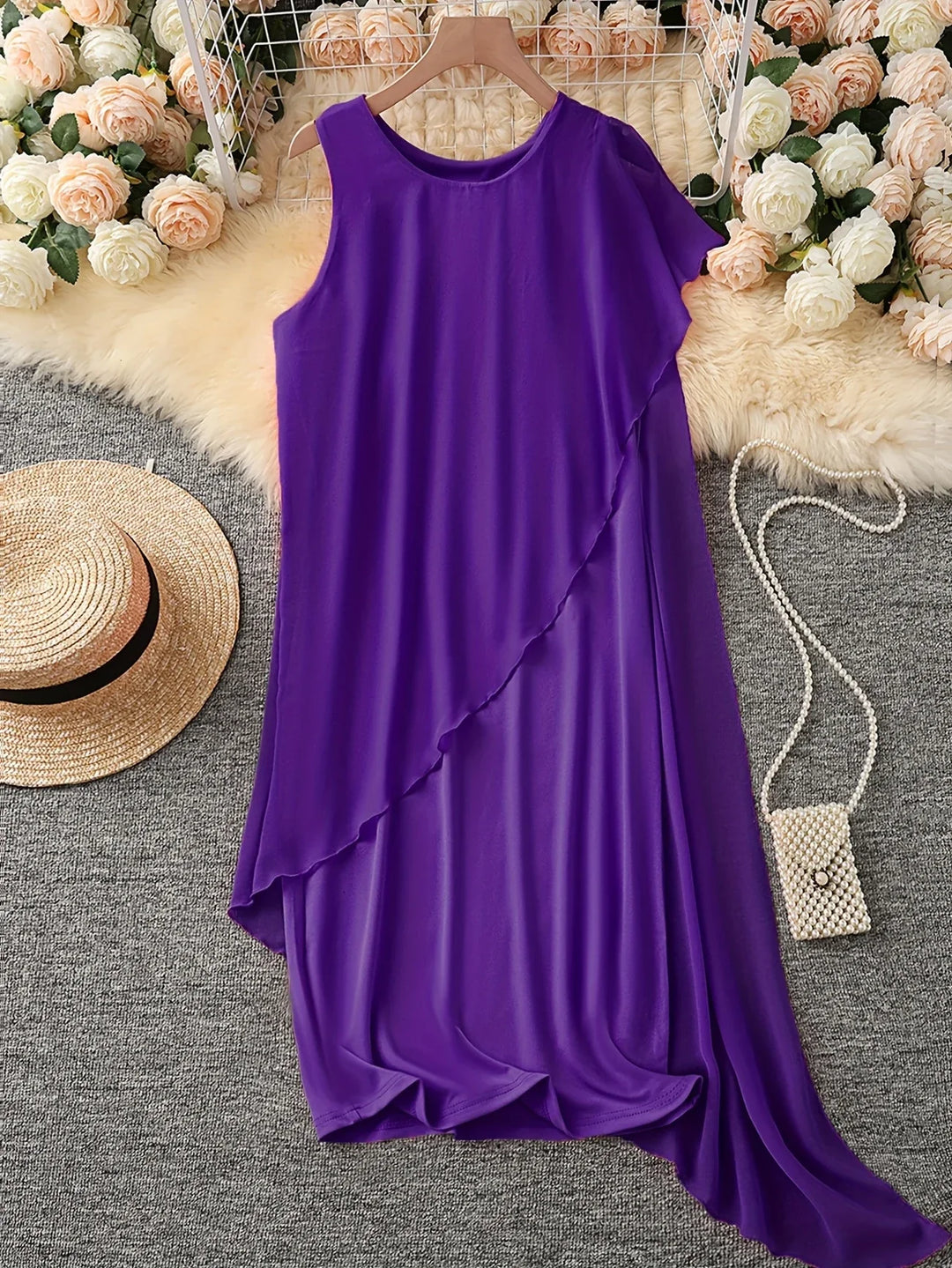 Maren - Robe MIDI Élégante Sans Manches