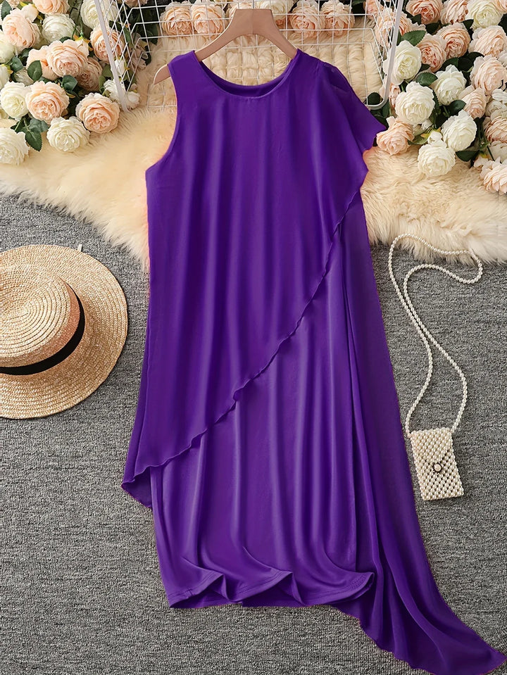 Maren - Robe MIDI Élégante Sans Manches