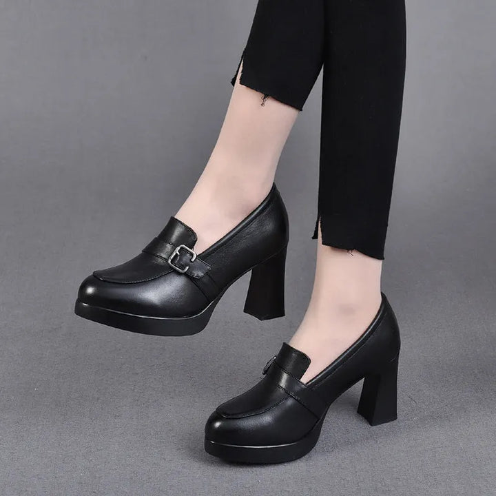 Sonnia - Chaussures À Talons en Cuir Polyvalentes