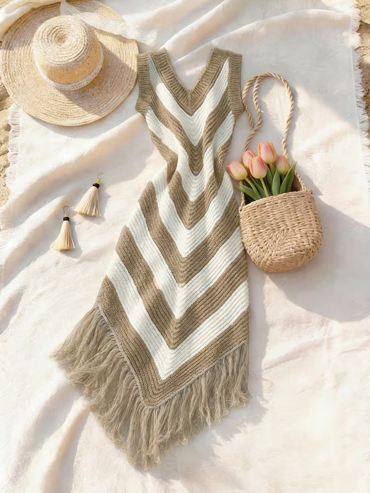 Foley - Robe De Plage Extensible À Franges