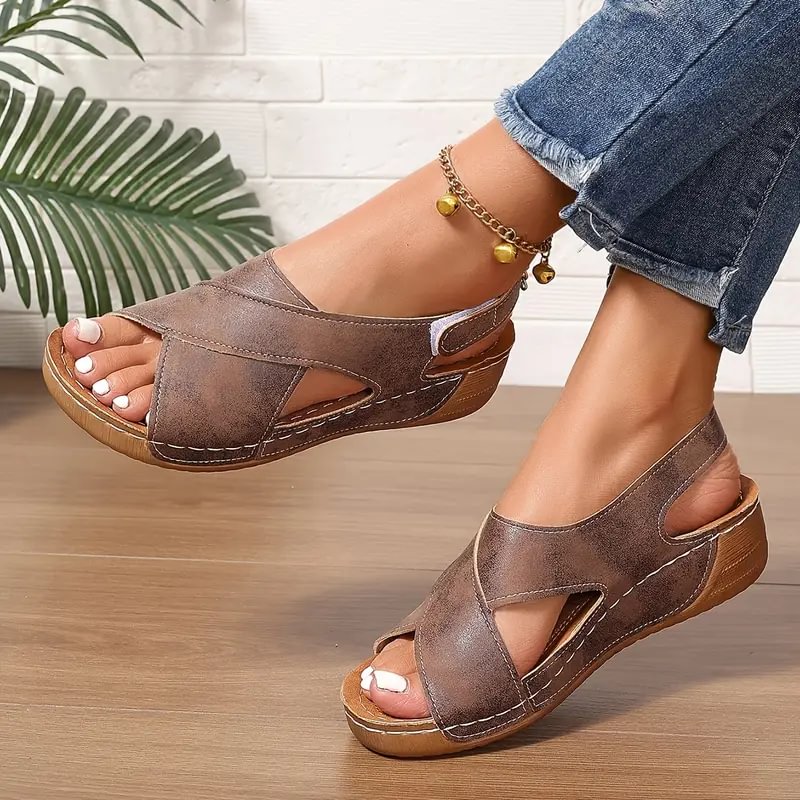 Clarisa - Sandales À Talons Compensés Et Lanières Croisées
