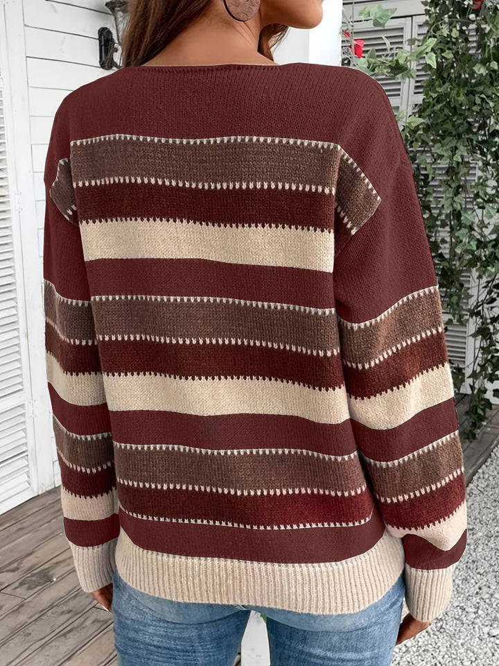 Fadina - Pull en Maille À Manches Longues