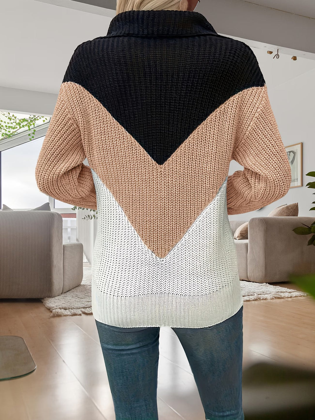 Fagina - Pull Tricoté Élégant À Demi-zip