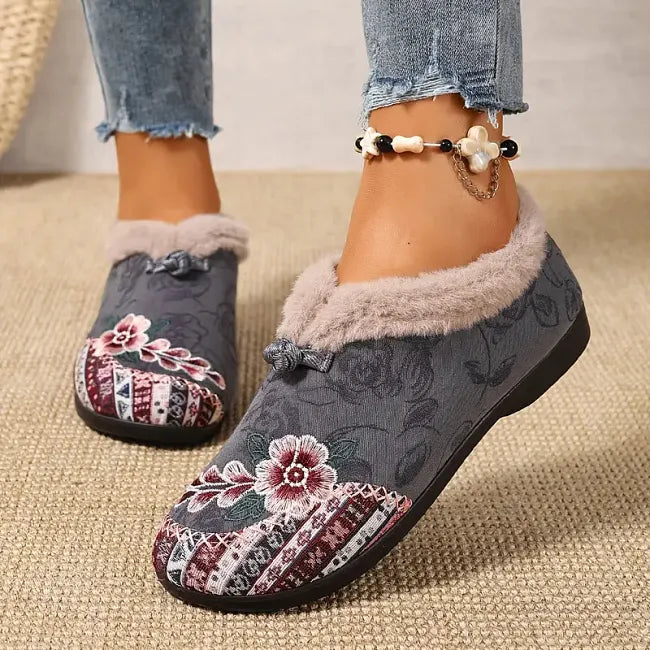 Dannelia - Chaussures Confortables en Fausse Fourrure