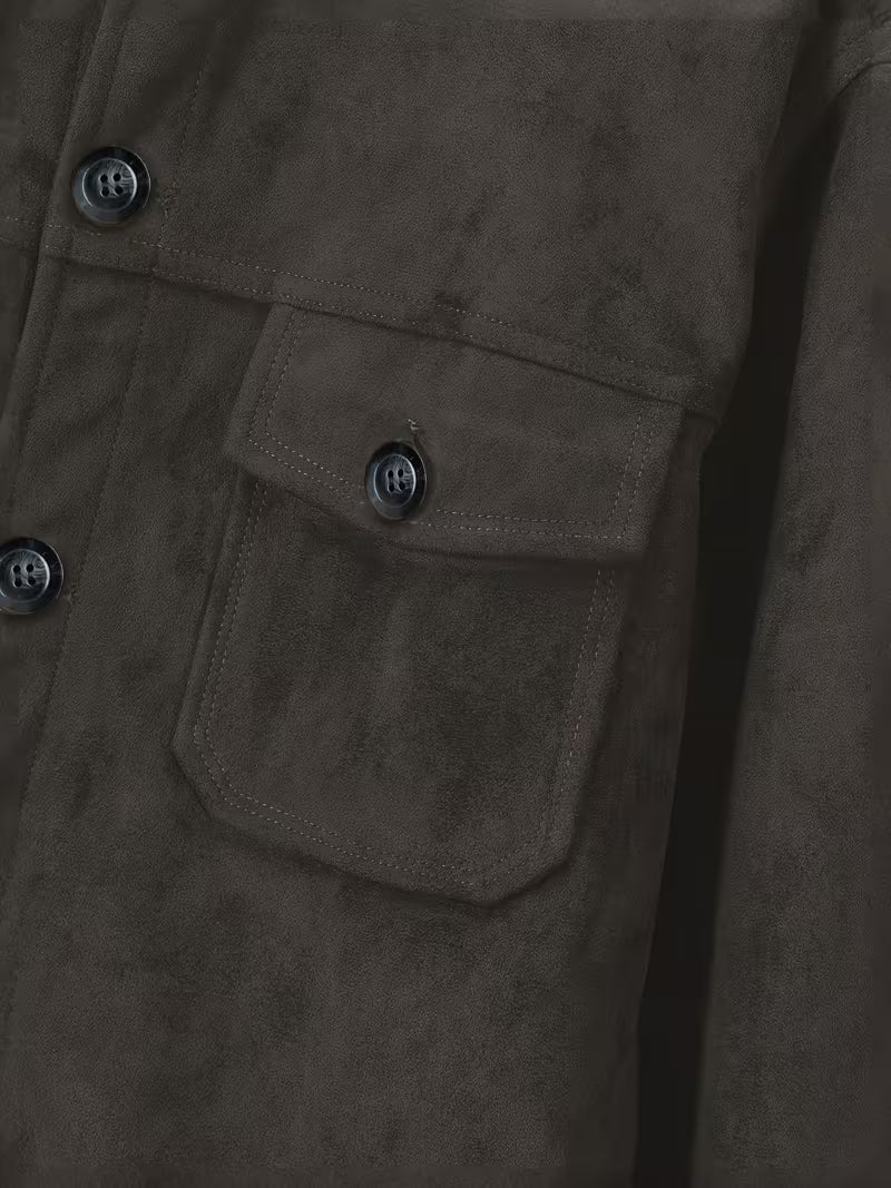 Jelil - Veste en Daim Avec Deux Poches Avant