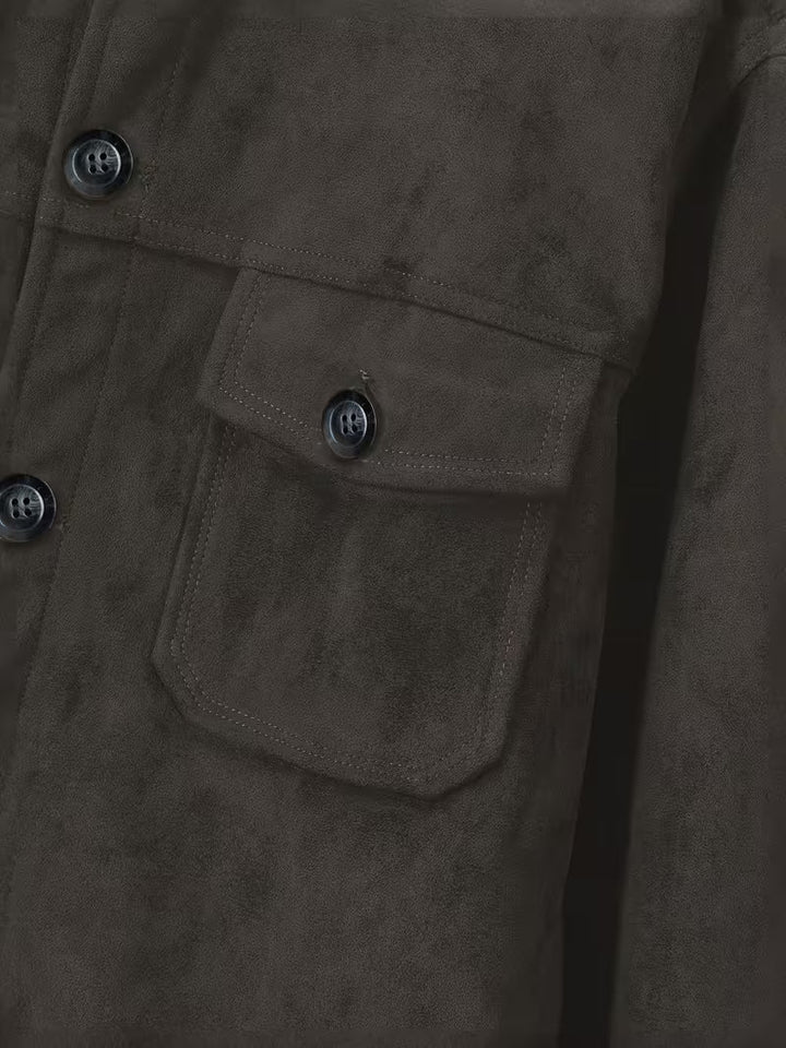 Jelil - Veste en Daim Avec Deux Poches Avant