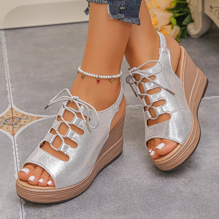 Eleaner - Sandales à Talons Compensés Confortables