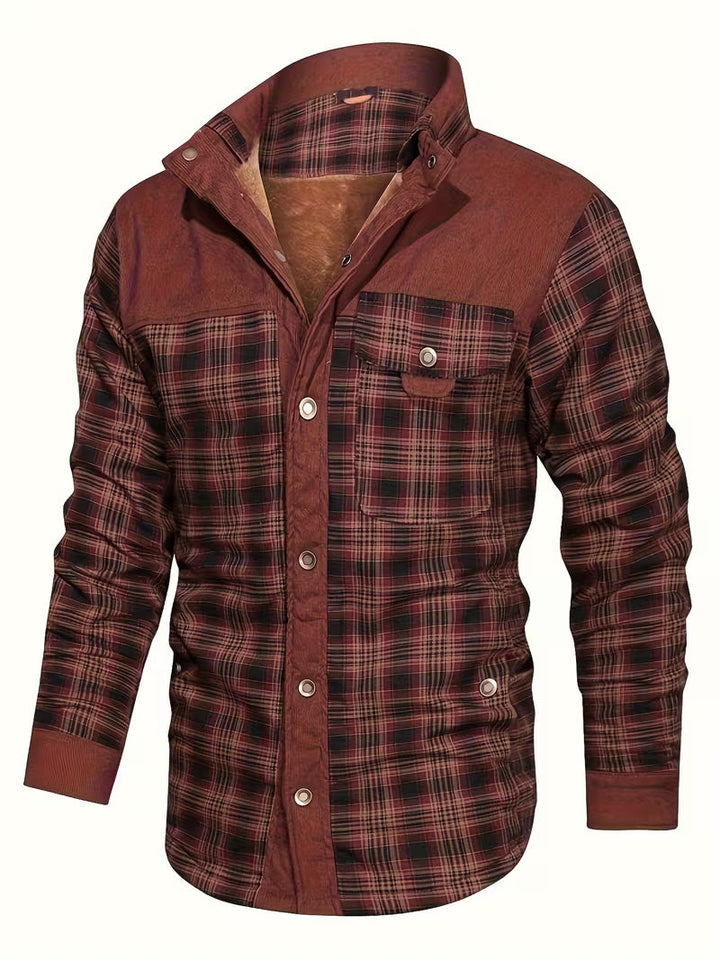 Kerrik - Veste À Carreaux Avec Revers Doublée De Peluche