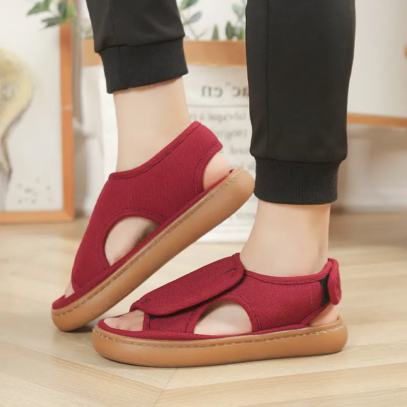 Karena - Sandales Réglables Antidérapantes à Fermeture Velcro