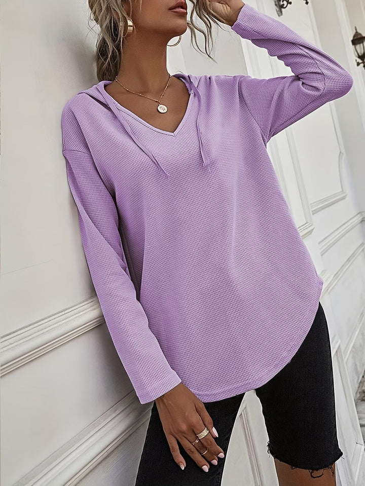 Seonie - Manches Longues Sweat À Capuche À Col en V