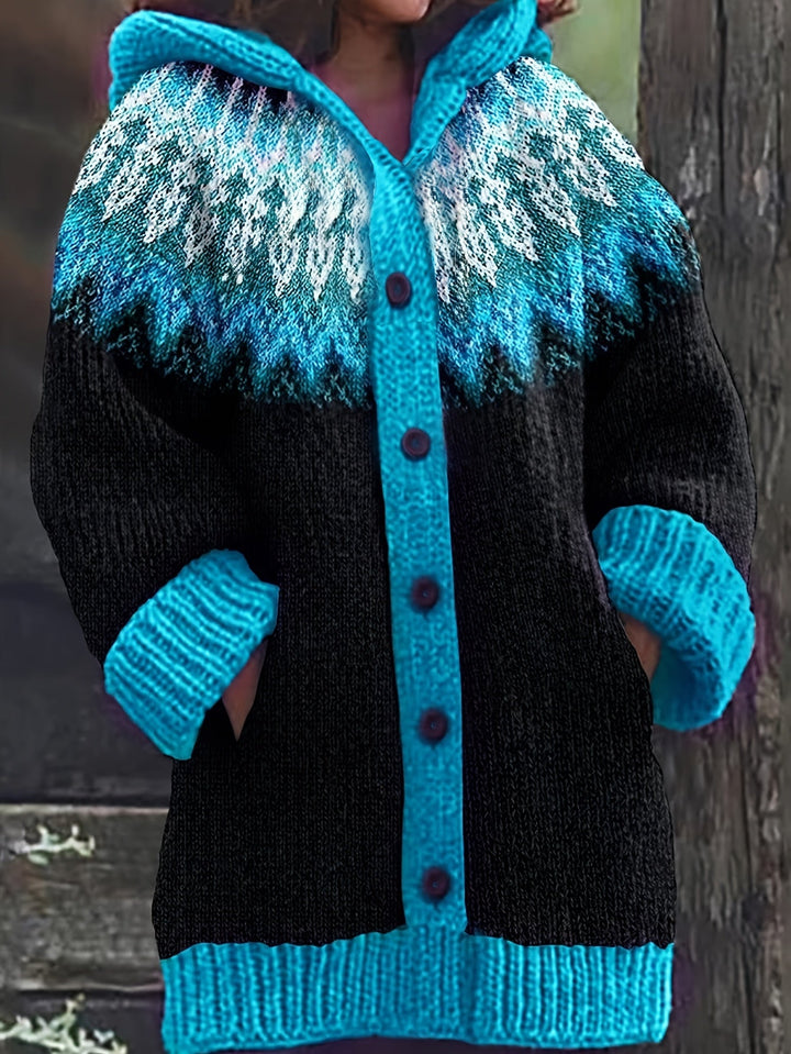 Gulnur - Pull D'hiver Élégant À Capuche Et Manches Longues