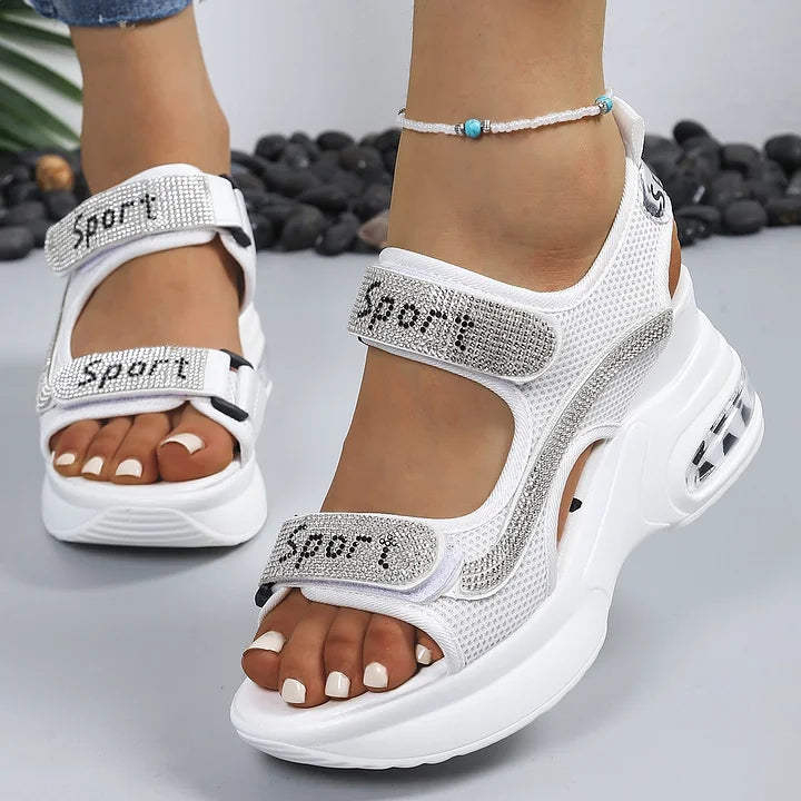 Terezie - Sandales Orthopédiques Tendance Ornées De Cristaux