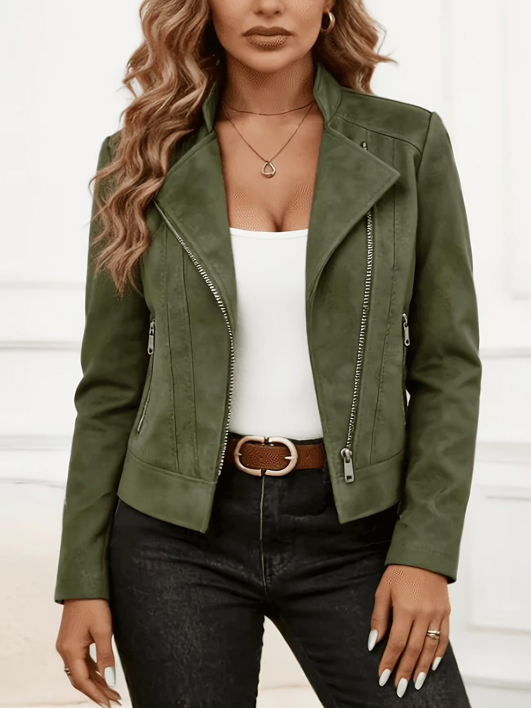 Amina - Veste À Manches Longues Avec Fermeture Éclair