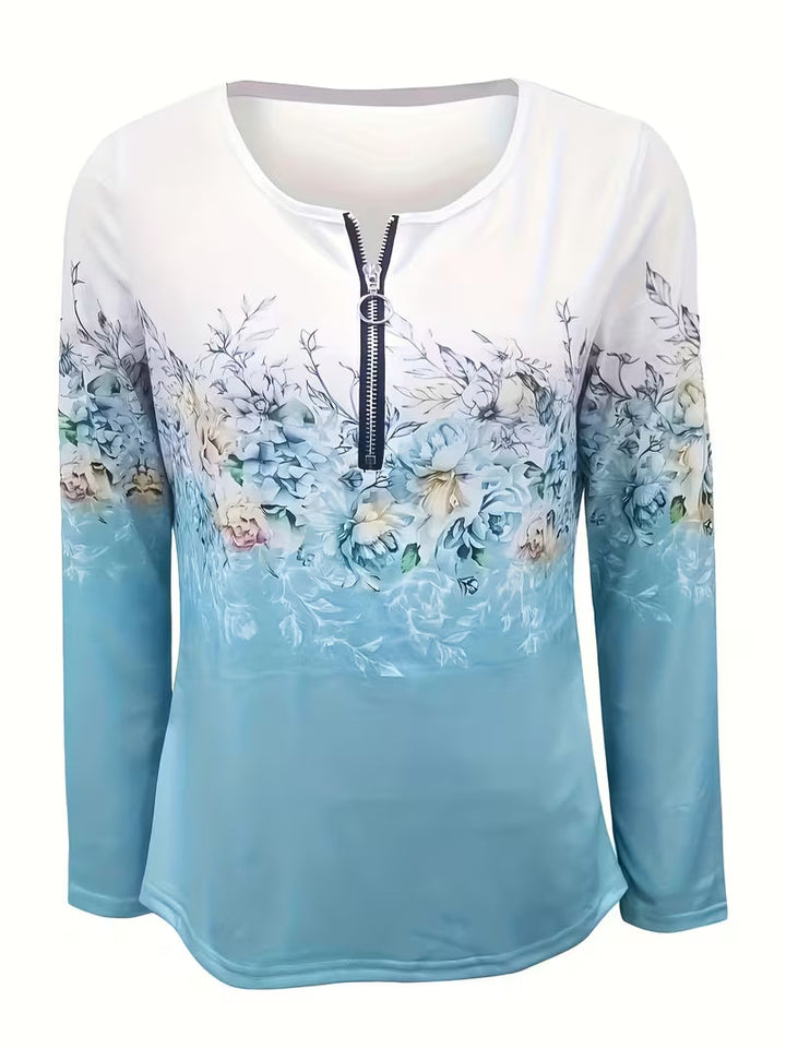 Tishna - Haut À Imprimé Floral Graphique Élégant
