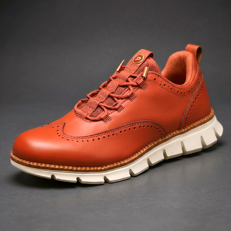 Heijnen - Baskets Brogues à Bout Golf en Cuir