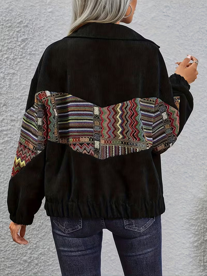 Denyque - Veste Avec Patchwork Géométrique Multicolore et Revers