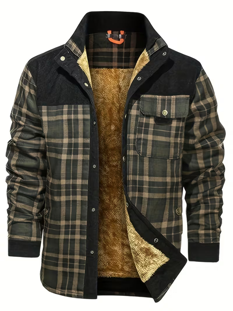 Kerrik - Veste À Carreaux Avec Revers Doublée De Peluche