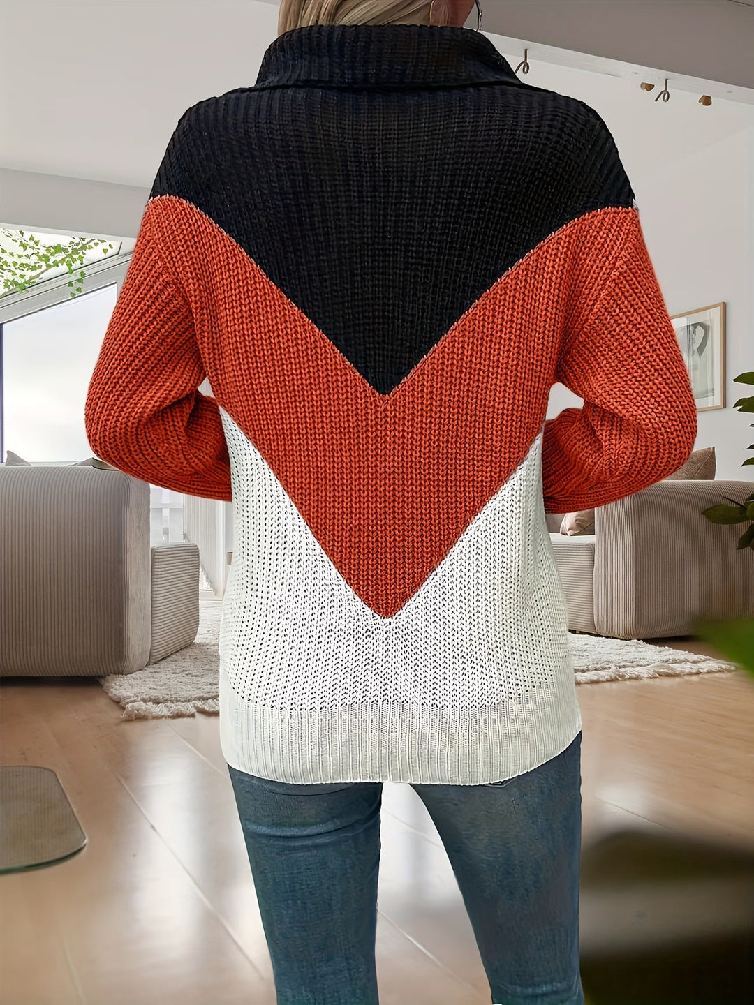 Fagina - Pull Tricoté Élégant À Demi-zip
