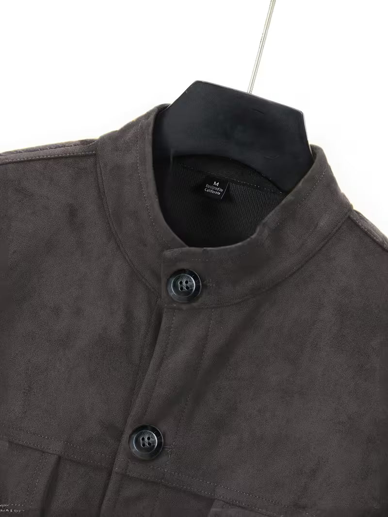 Jelil - Veste en Daim Avec Deux Poches Avant