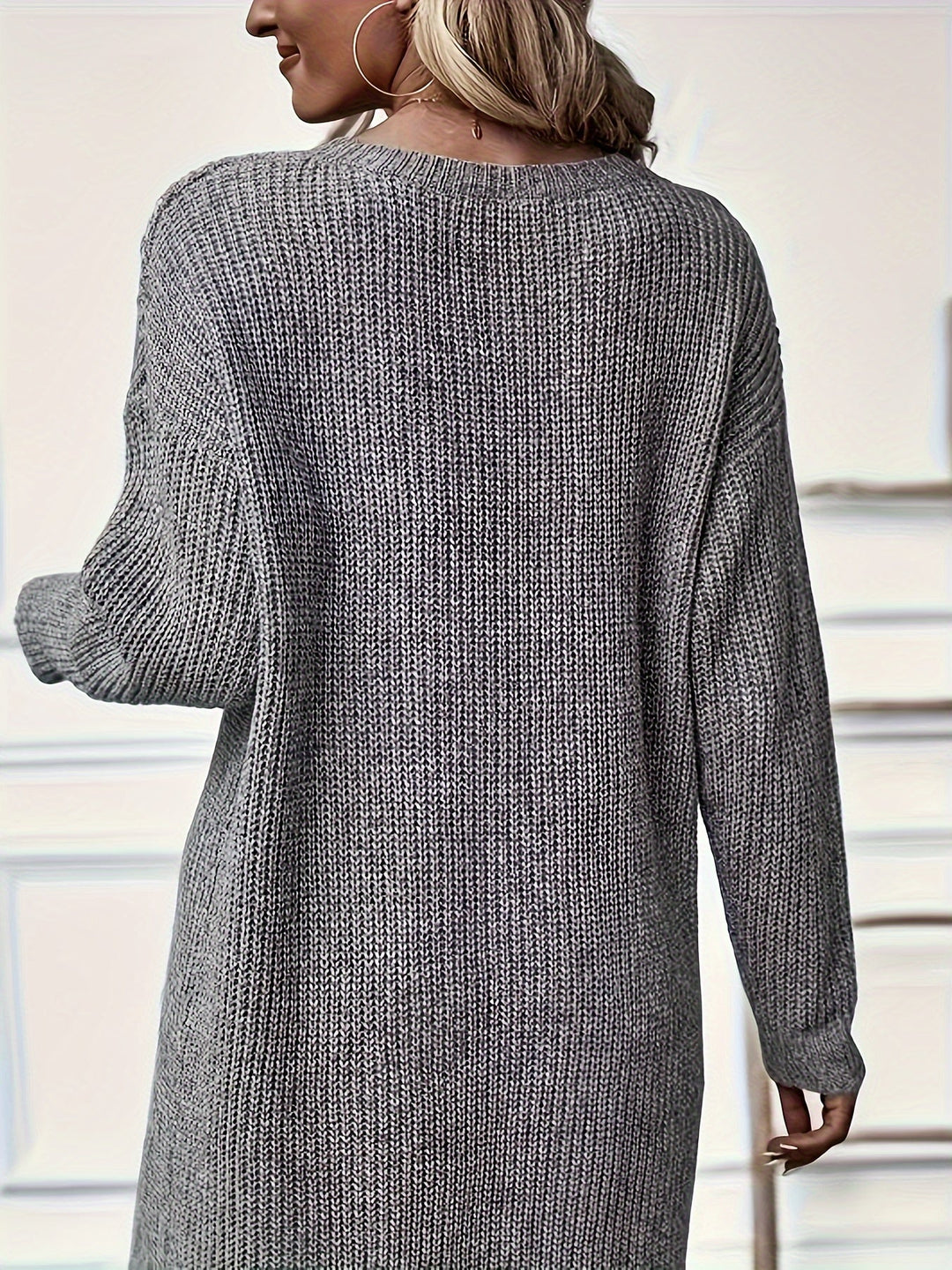 Stefany - Robe en Maille Élégante À Col Rond