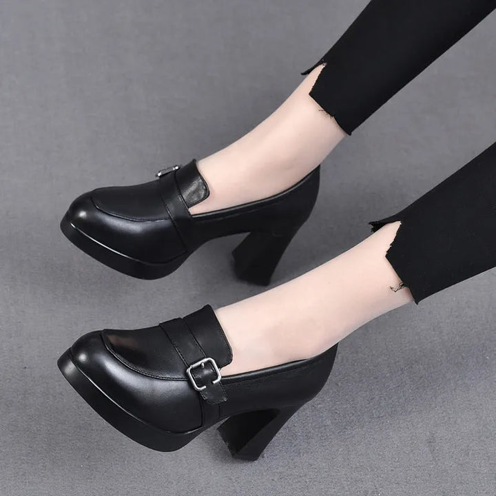 Sonnia - Chaussures À Talons en Cuir Polyvalentes