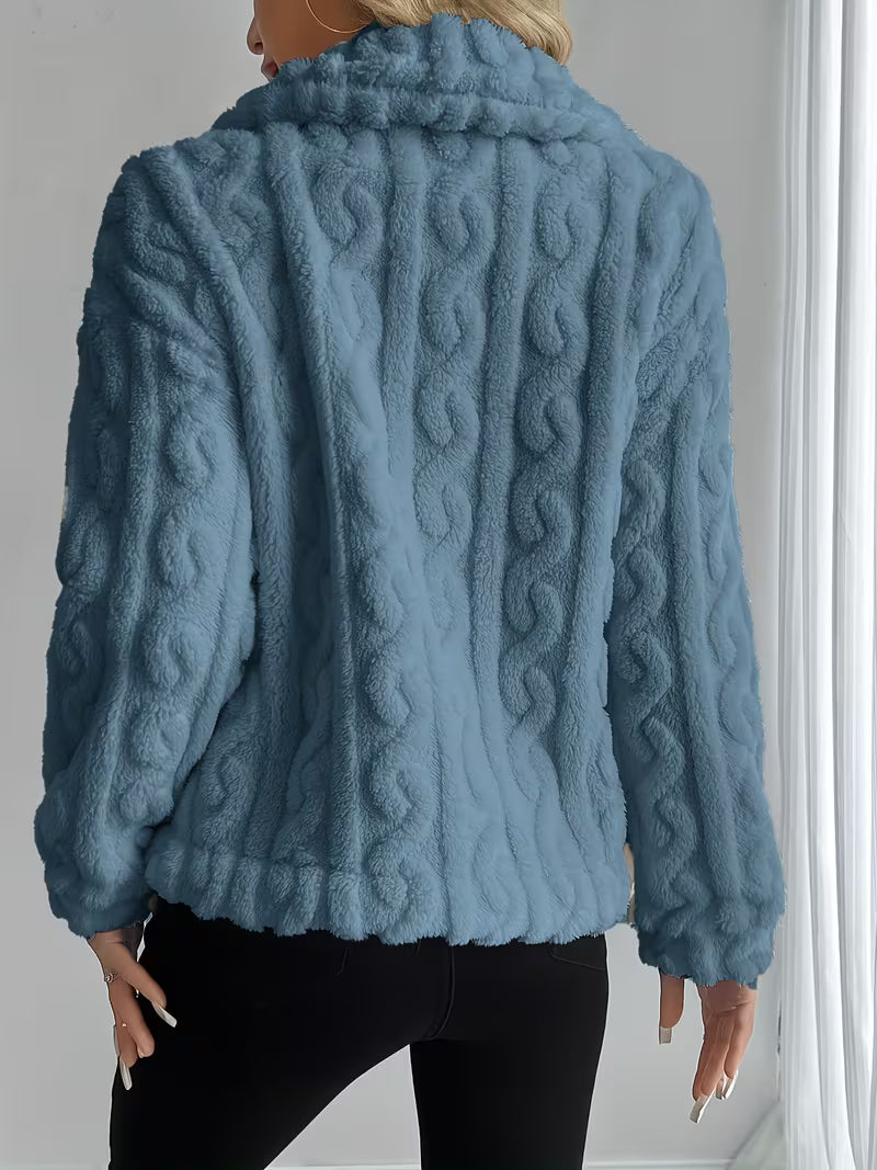 Losina - Veste Teddy en Maille Texturée Duveteuse