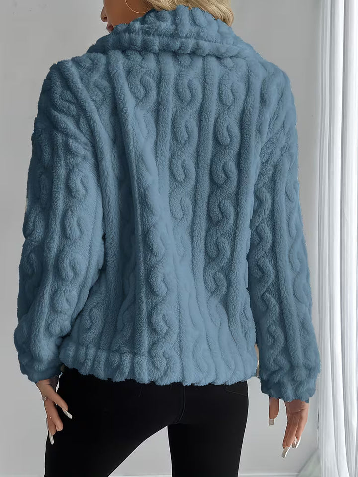 Losina - Veste Teddy en Maille Texturée Duveteuse