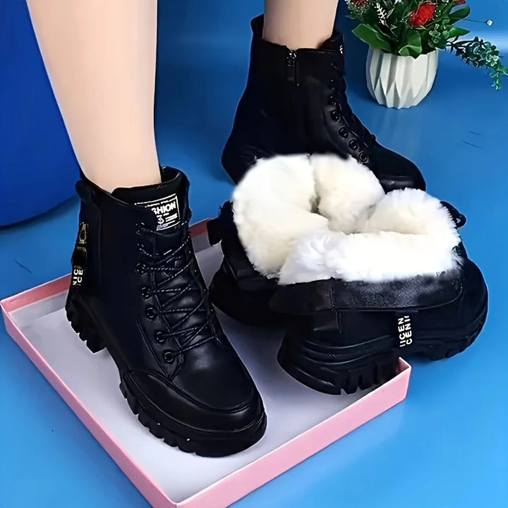 Elanor - Bottes D'hiver en Cuir Chaudes