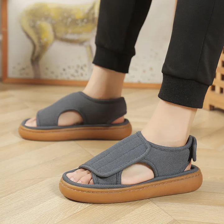 Karena - Sandales Réglables Antidérapantes à Fermeture Velcro