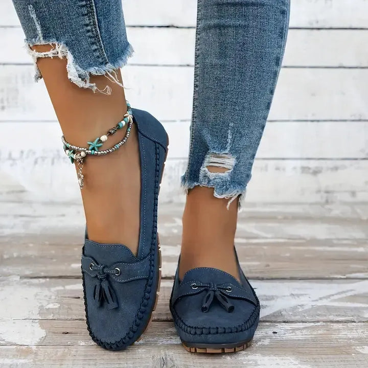 Patamon - Mocassins Confortables Ornés De Nœuds Vintage Tout Doux
