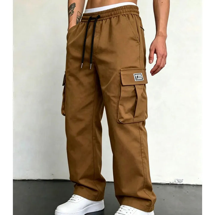 Nesham - Pantalon Cargo Avec Cordon de Serrage à la Taille et Poches