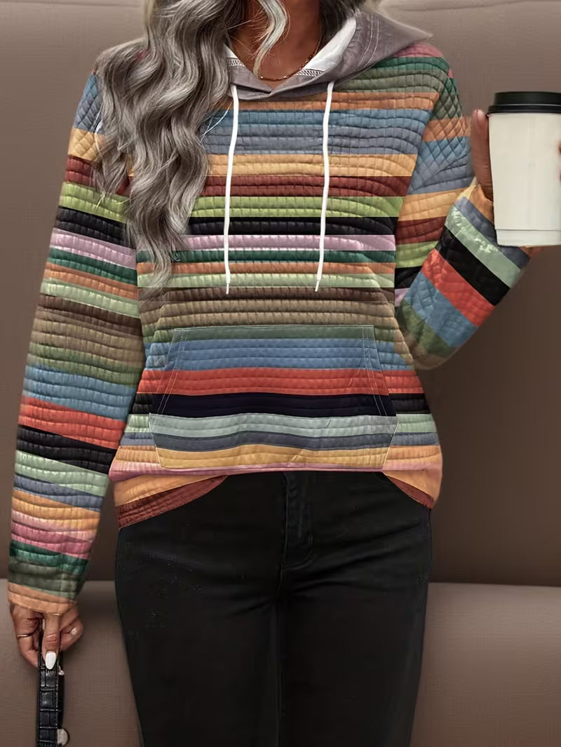 Bilisha - Sweat À Capuche À Imprimé Rayé