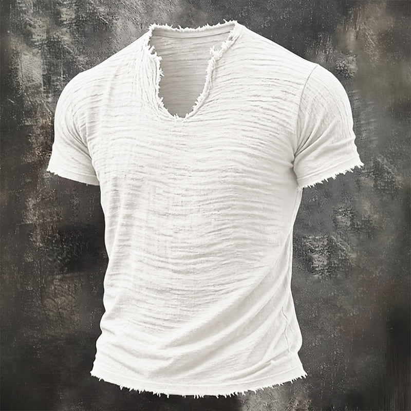 Pavel - T-shirt Vintage À Col en V
